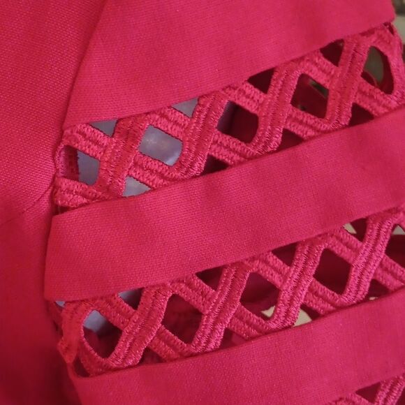 Vintage Talbots Linen Blend Red Dress - Picture 6 of 11